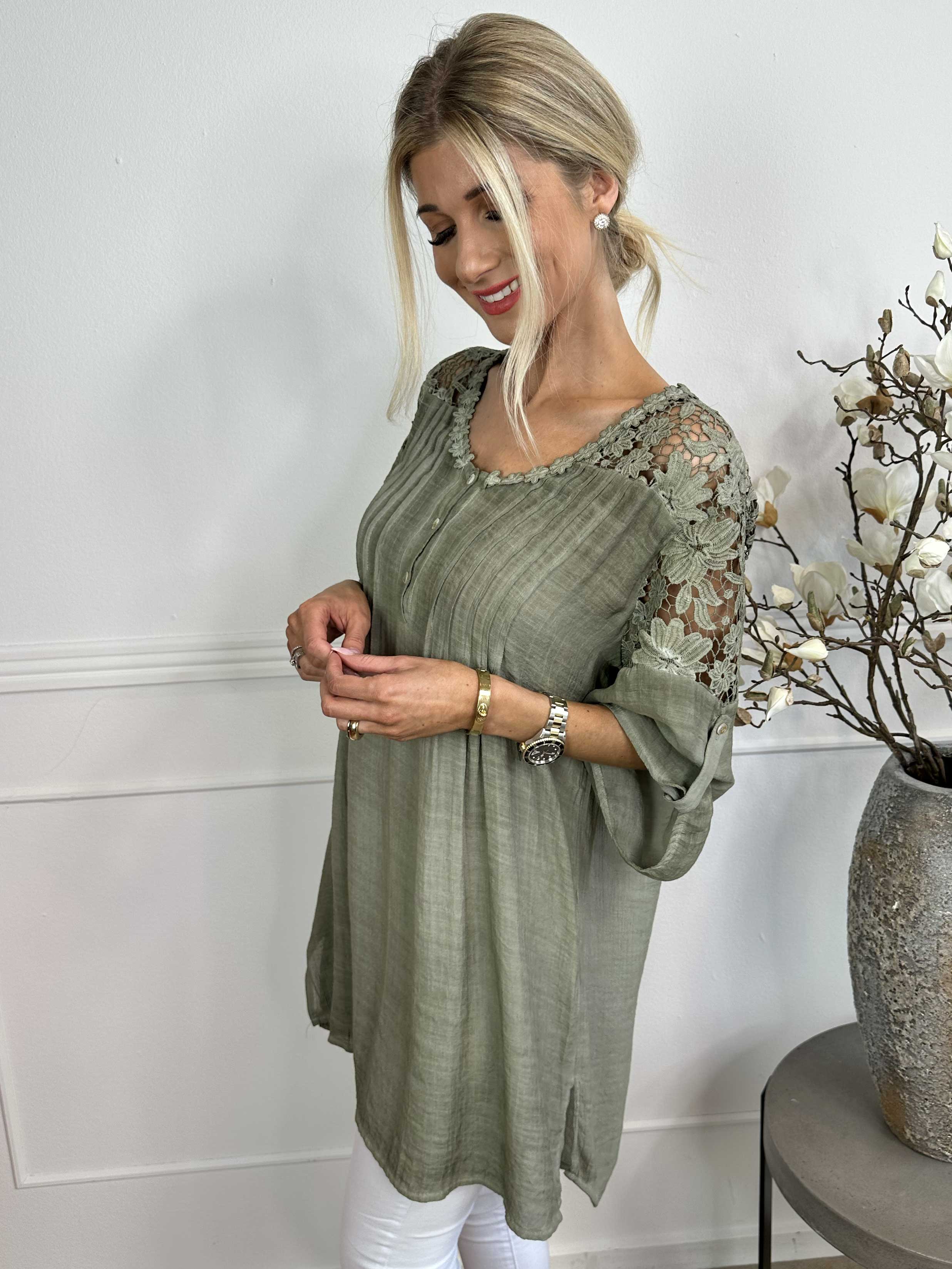 Juliette - Tunika i bomuldsblanding med broderinger